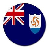 Anguilla Flag Round Mouse Pad