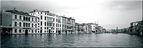 Jetsan 1014-20 Small Gift size: 24x8inches Venice Italy Black &amp; White fine art printing/painting framed ready to hang