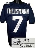 Joe Theismann signed Notre Dame Fighting Irish Navy Custom Jersey Go Irish- JSA Hologram