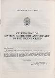 Celebration of Sixteen Hundreth anniversary of the Nicene Creed