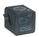 Muvid MC 916-1 Funk-Projektionsuhr mit UKW Radiowecker und Wetterstation schwarz