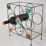 Wine Rack made w/ Recycled Glass & Metal by African Artisans - Black
