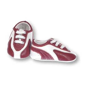Baby Chick Red and White Racing Stripe Trainers, Soft shoes, Babies, 6-12 weeks