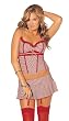 Babe Houndstooth Plaid Corset & Skirtini,