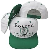 Boston Celtics White/Green Two Tone Plastic Snapback Adjustable Plastic Snap Back Hat / Cap