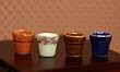 Porcelain Flower Pots Set of 4- Dollhouse Miniature