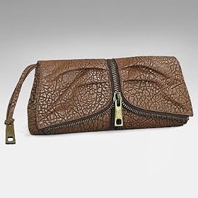 Pleated Ebisu Clutch - Brown or Black