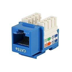 Cat5E Punch Down Keystone Jack - Blue