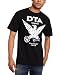 DTA SECURED BY ROGUE STATUS Men's Birdshow Tee, Black/White, Medium
