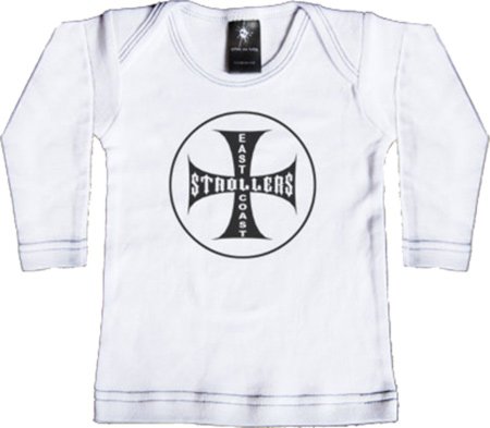 Rebel Ink Baby Infants' East Coast Strollers Long Sleeve Tee T-Shirt,White,M 2011