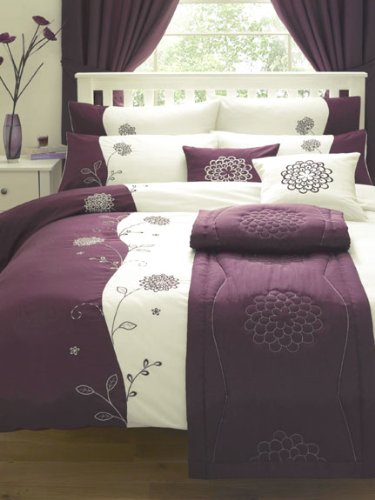 6 PIECE BEDDING DOUBLE DUVET COVER SET WITH BED RUNNER & CUSHION COVERS