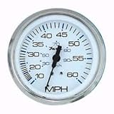 Product details for Faria Chesapeake White SS Marine Instruments Speedometer Style 55 MPH