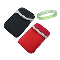 Black - Red Reversible Sleeve for GPS Devices 5.2" GPS Vehicle Navigator Garmin Nuvi 5000 GPS Wide Screen (GPS Not Included) + A Live*Laugh*Love Wrist Band!!!