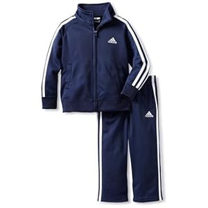 Adidas Boys 2-7X Basic Tricot Set (3T, Navy)