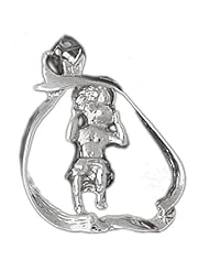 Clevereves 14K White Gold Charm 3-D Baby 7.5 - Gram(s)