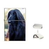 Afghan Hound Black Flip Top Lighter