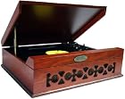 Pyle Home PVNTT6UMR Vintage Style Phonograph/Turntable with USB-To-PC Connection (Mahogany)