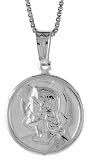 Sterling Silver Hollow Jesus Medal