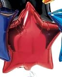Star Mylar Balloon Red