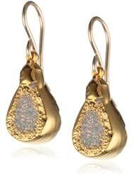 Devon Leigh Drusy in 24K Gold Foil Earrings