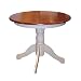 Kitchen & Housewares : Wave Round Pedestal Table- Antique White