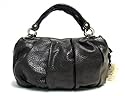 ROBE DI FIRENZE Italian Designer Organic Black Leather Oversized Hobo Bag Handbag