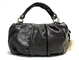 ROBE DI FIRENZE Italian Designer Organic Black Leather Oversized Hobo Bag Handbag