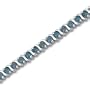 Time tested Classic 5.25 carats total weight Round Cut London Blue Topaz Gemstone Tennis Bracelet in Sterling Silver