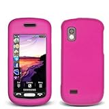 Hot Pink Rubberized Snap-On Hard Skin Case Cover for Samsung Solstice A887  ....