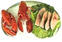 2 Lobsters and 2 lbs. Fresh Swordfish