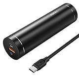 [Quick Charge 3.0]Aukey モバイルバッテリー 5000mAh 小型 軽量 コンパクト スマホ急速充電器 iPhone / iPad / Xperia / Android各種他対応 （USB-A to USB-C ケーブル付属） PB-T12