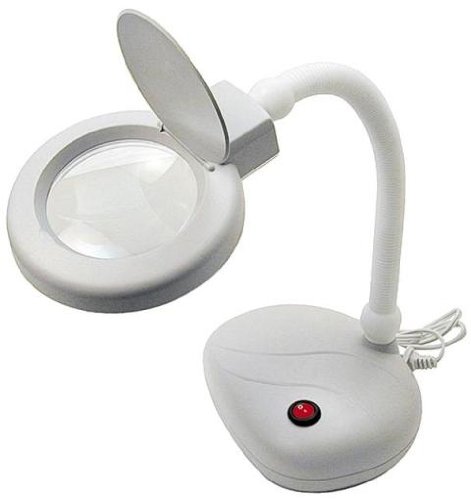 SE Table Magnifier Lamp - 5X - Fluorescent Light (White)