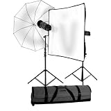 Bowens Esprit DX Two Monolight Kit with Two Esprit Digital DX 1000 Watt Second Monolights, Umbrella, Softbox, Stands Kit Bag