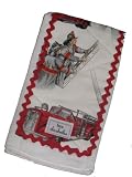 Vintage-style Firetruck Baby Boy Burp Cloth