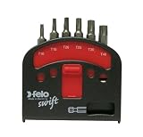 Felo 0715751395 6 Piece Torx Bit Set with Magnetholder, sizes T10-T40, 020 Series