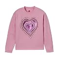 Girls' Hanes Long-Sleeve Fleece Crew - Pink