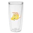 Swirls Lemonade 16 oz Insulated Beverage Tumbler, Clear