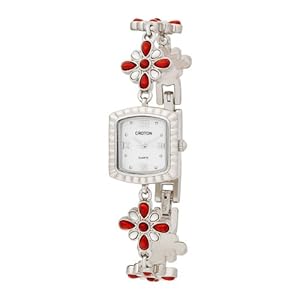 Croton Women's CR207825RDMP Flower Stone Watch