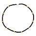 Green Nipa Hut Black Coco Bead Rasta Necklace, Barrel Lock