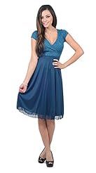 V-neck Chiffon/Polyester  Glittering Lace-Up  Cap Sleeves Cocktail Knee Length Empire   Waistline  Dress With a Bow(s) and Ruffles