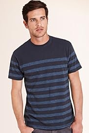 North Coast Pure Cotton Engineered Striped T Shirt