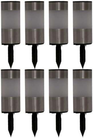 Tricod L2207S Short Stainless Steel Tube Solar Light, 8-Pack