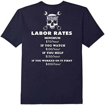 Men's Funny Mechanic Prices Tee  XL Navy