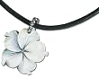 Black Lip Mother of Pearl Flower Necklace