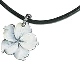 Black Lip Mother of Pearl Flower Necklace