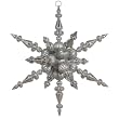 30" Silver Commercial Shatterproof Radical 3-D Snowflake Christmas Ornament