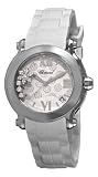 Chopard Women's 278475-3015 Happy Sport Round Snowflake Diamond White Dial Watch