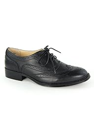 black womens brogues