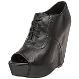 Steve Madden Women's Annton Wedge, Black Leather, 8 M US