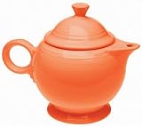 Homer Laughlin China Fiesta Tangerine Teapot 44 Oz.